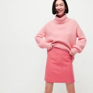 NWT J. Crew Princess Mini Skirt in Double-serge Wool Size 6 Wildflower Pink